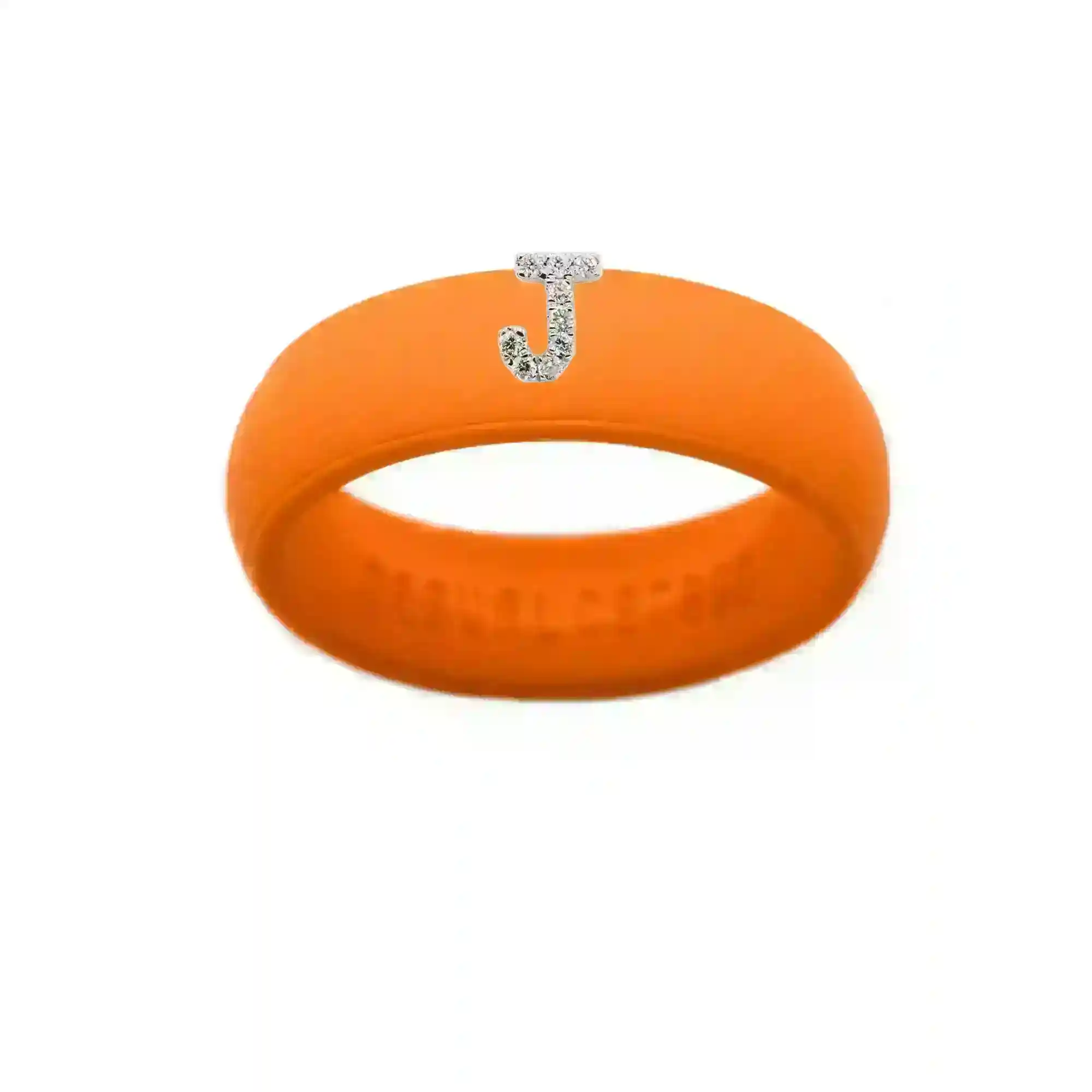 “J” Diamond Initial - Size 7