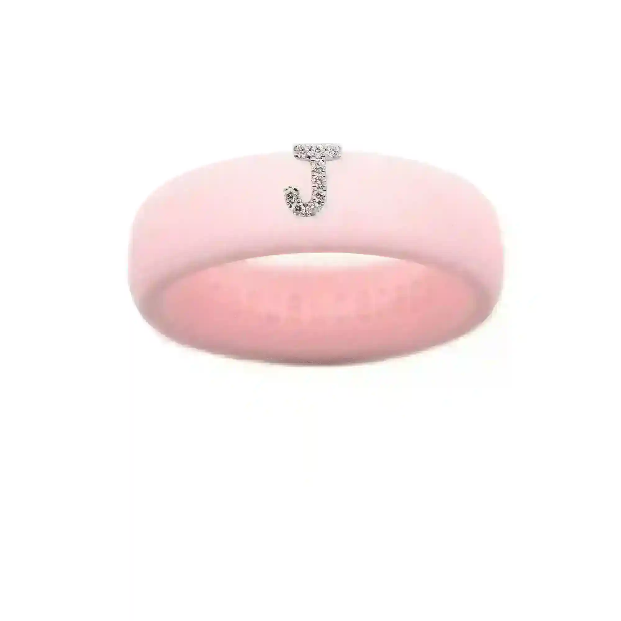 “J” Diamond Initial - Size 9