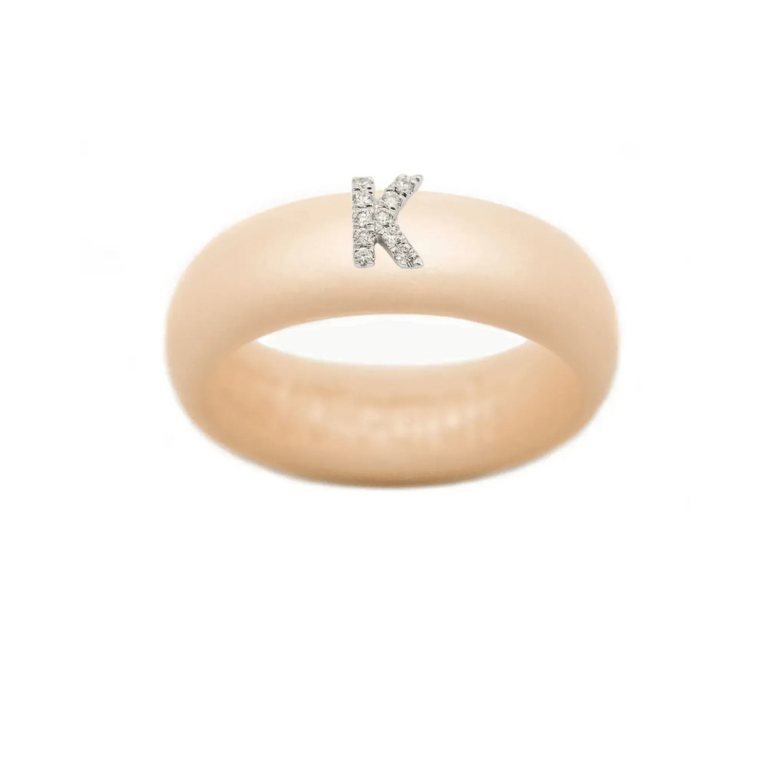 “K” Diamond Initial - Size 9