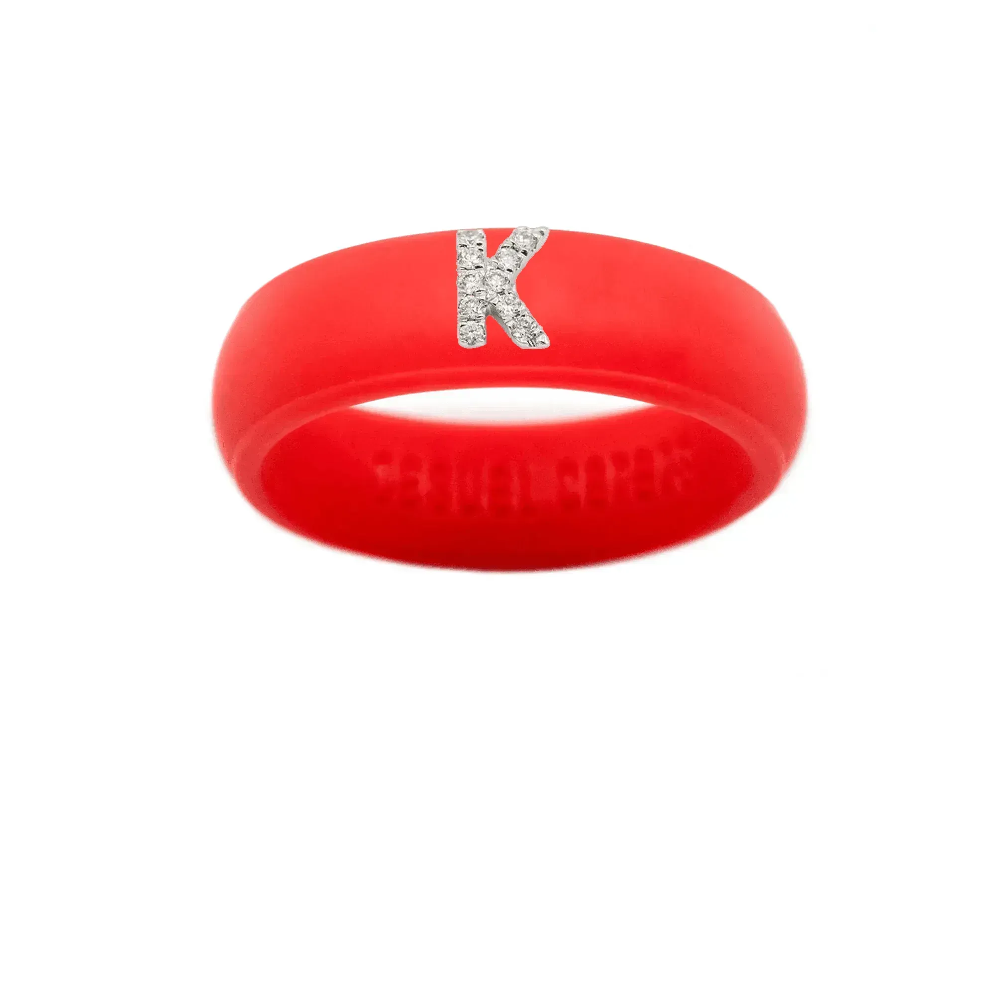 “K” Diamond Initial - Size 4
