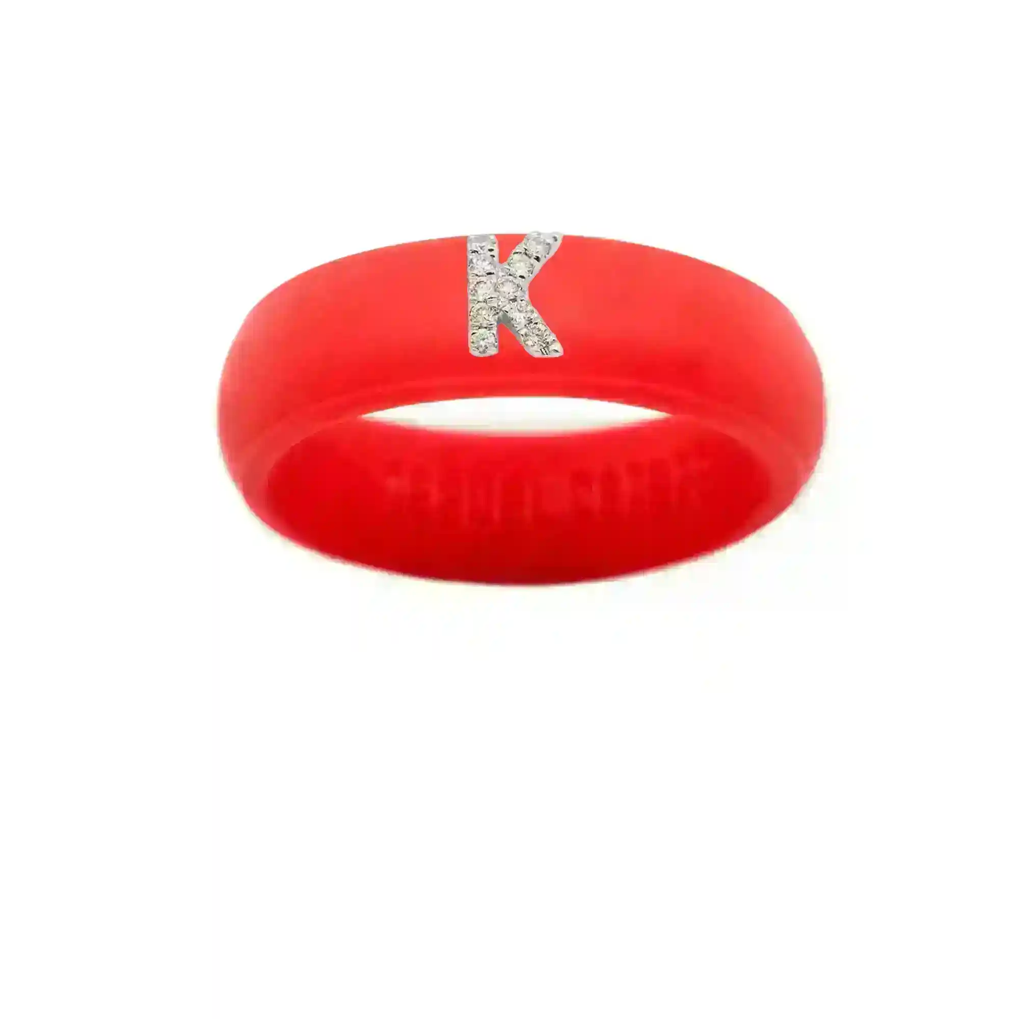 “K” Diamond Initial - Size 7