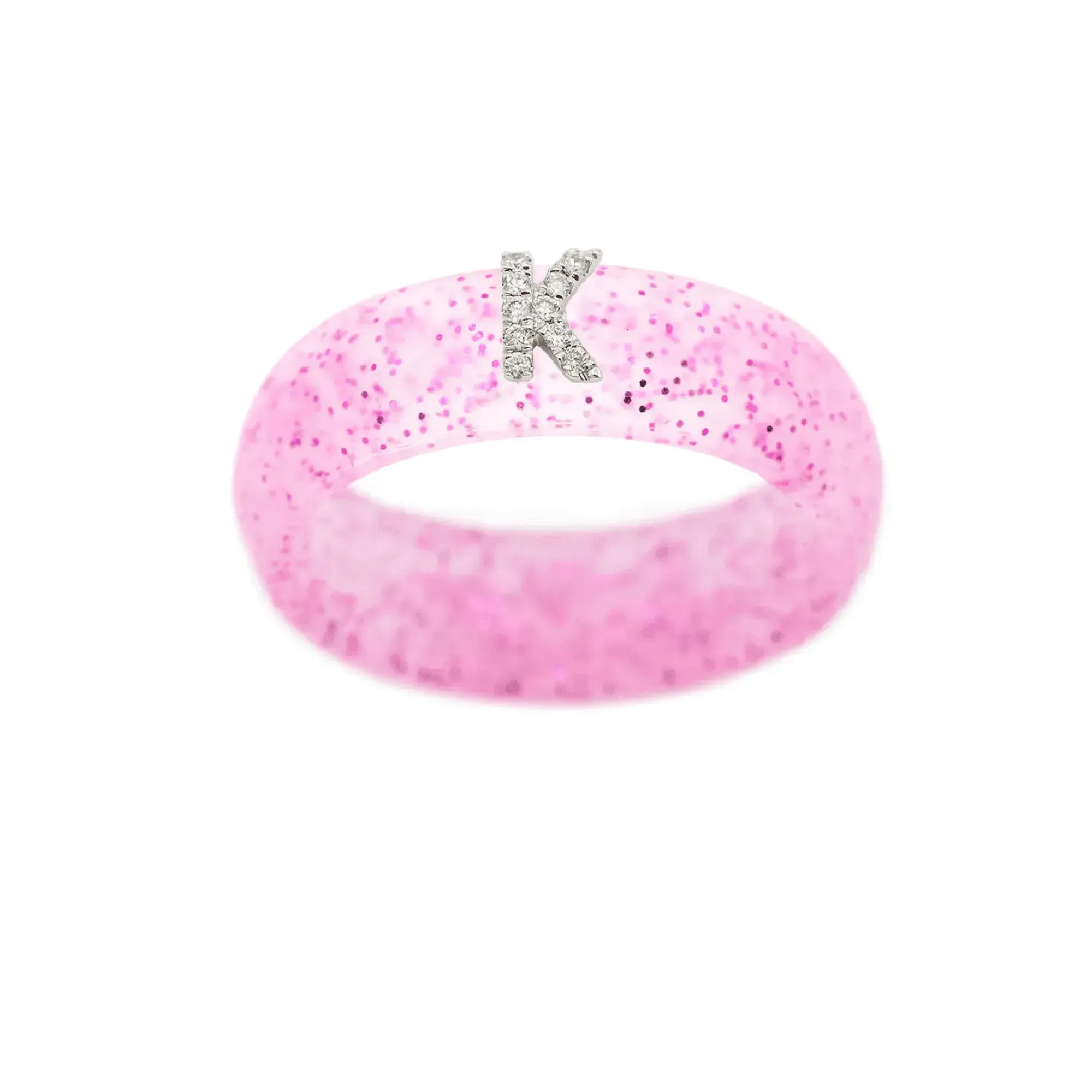 “K” Diamond Initial - Size 4