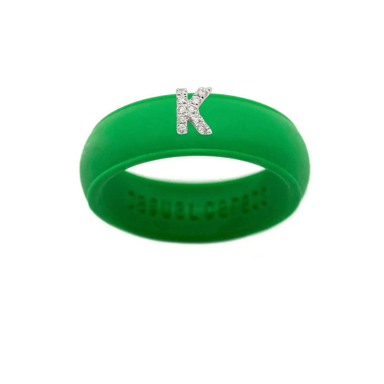 “K” Diamond Initial - Size 8