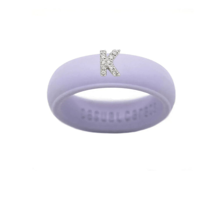“K” Diamond Initial - Size 9