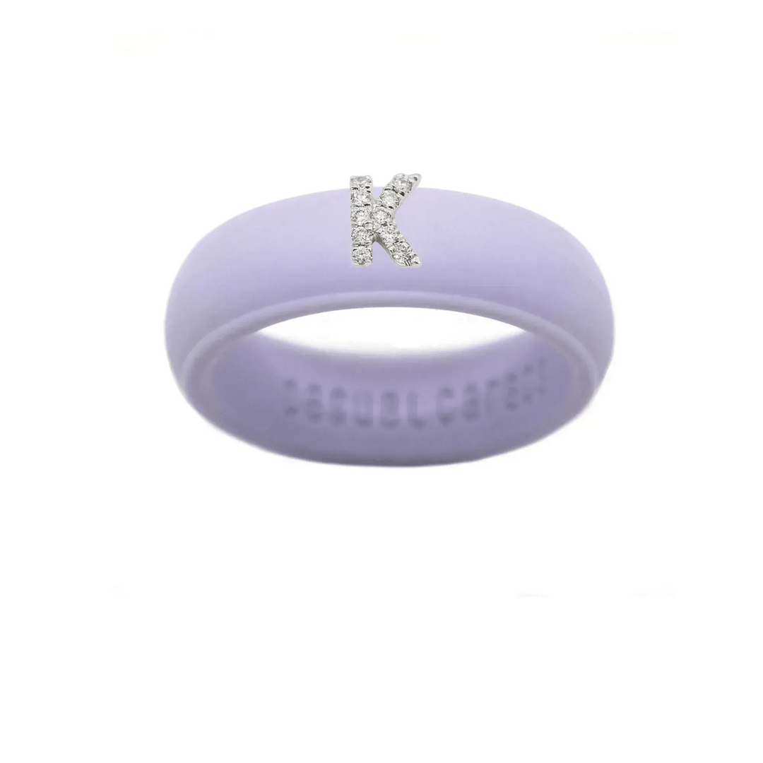 “K” Diamond Initial - Size 9