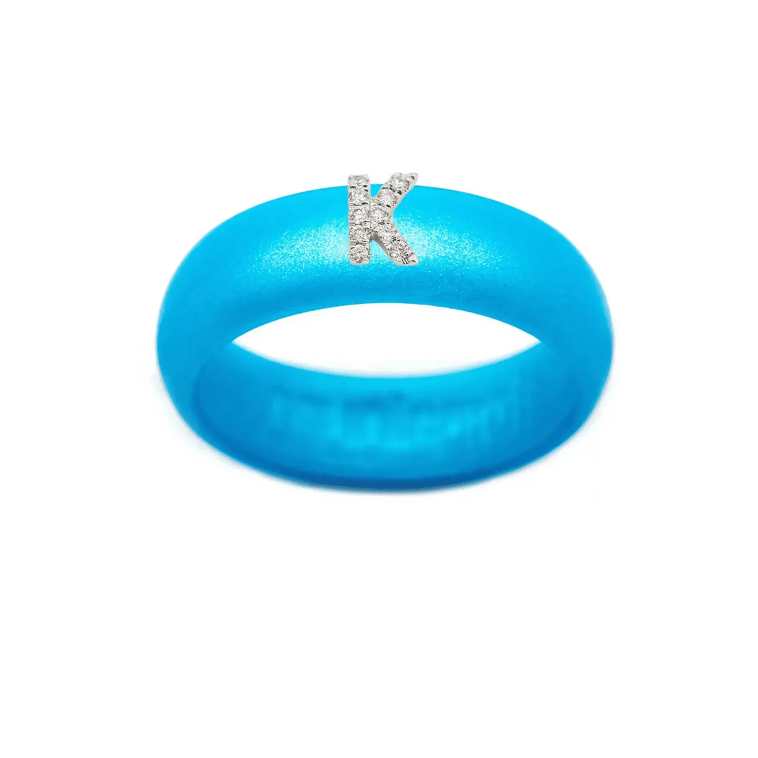“K” Diamond Initial - Size 9