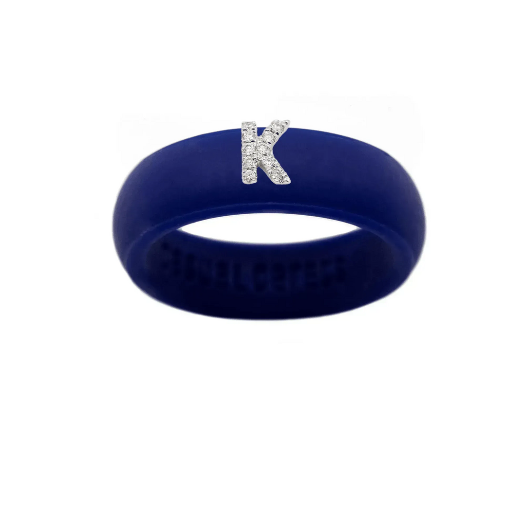 “K” Diamond Initial - Size 8
