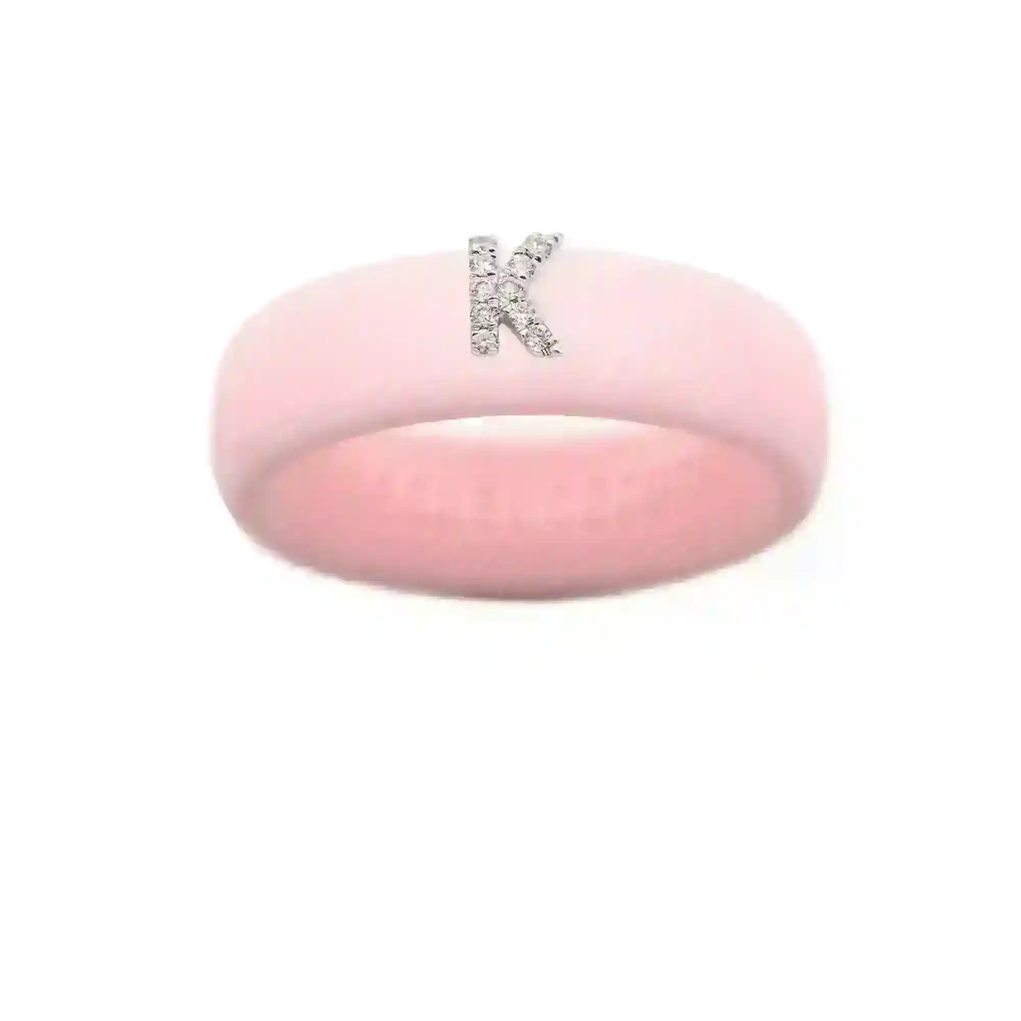 “K” Diamond Initial - Size 5
