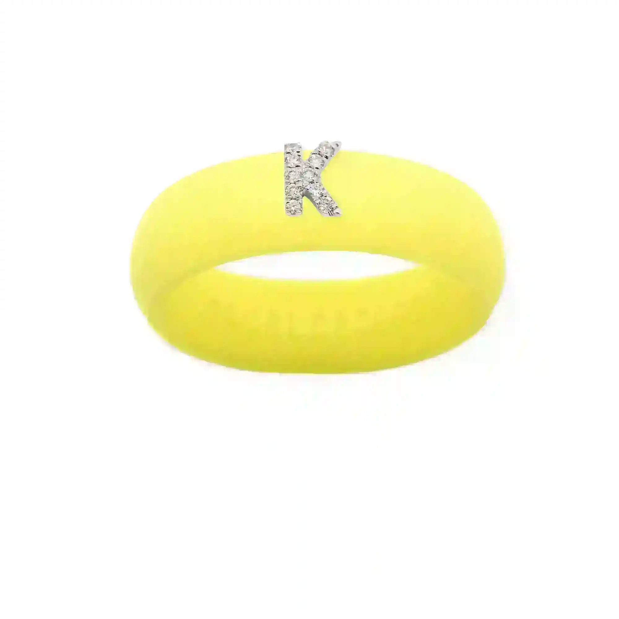“K” Diamond Initial - Size 7