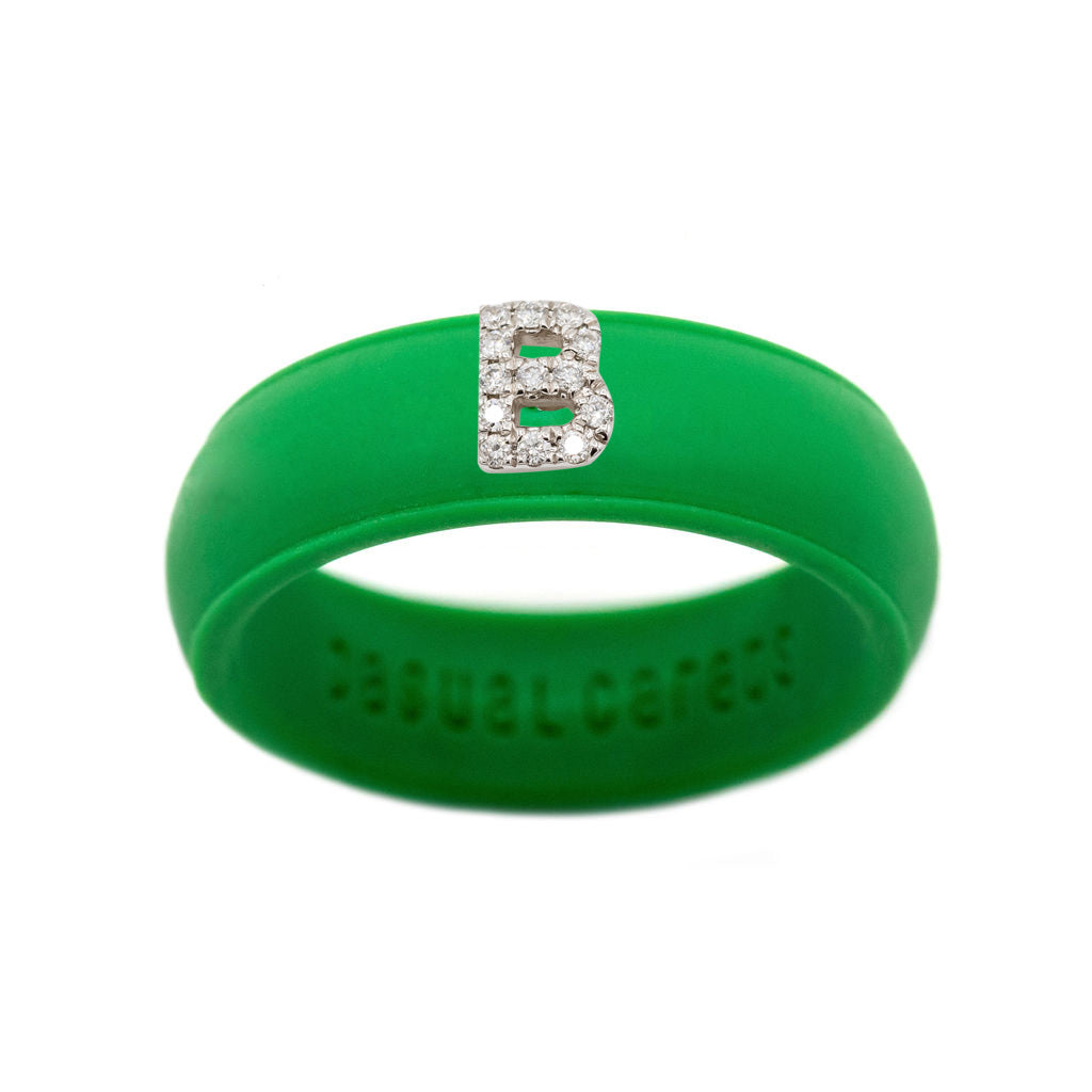 “B” Diamond Initial - Size 4