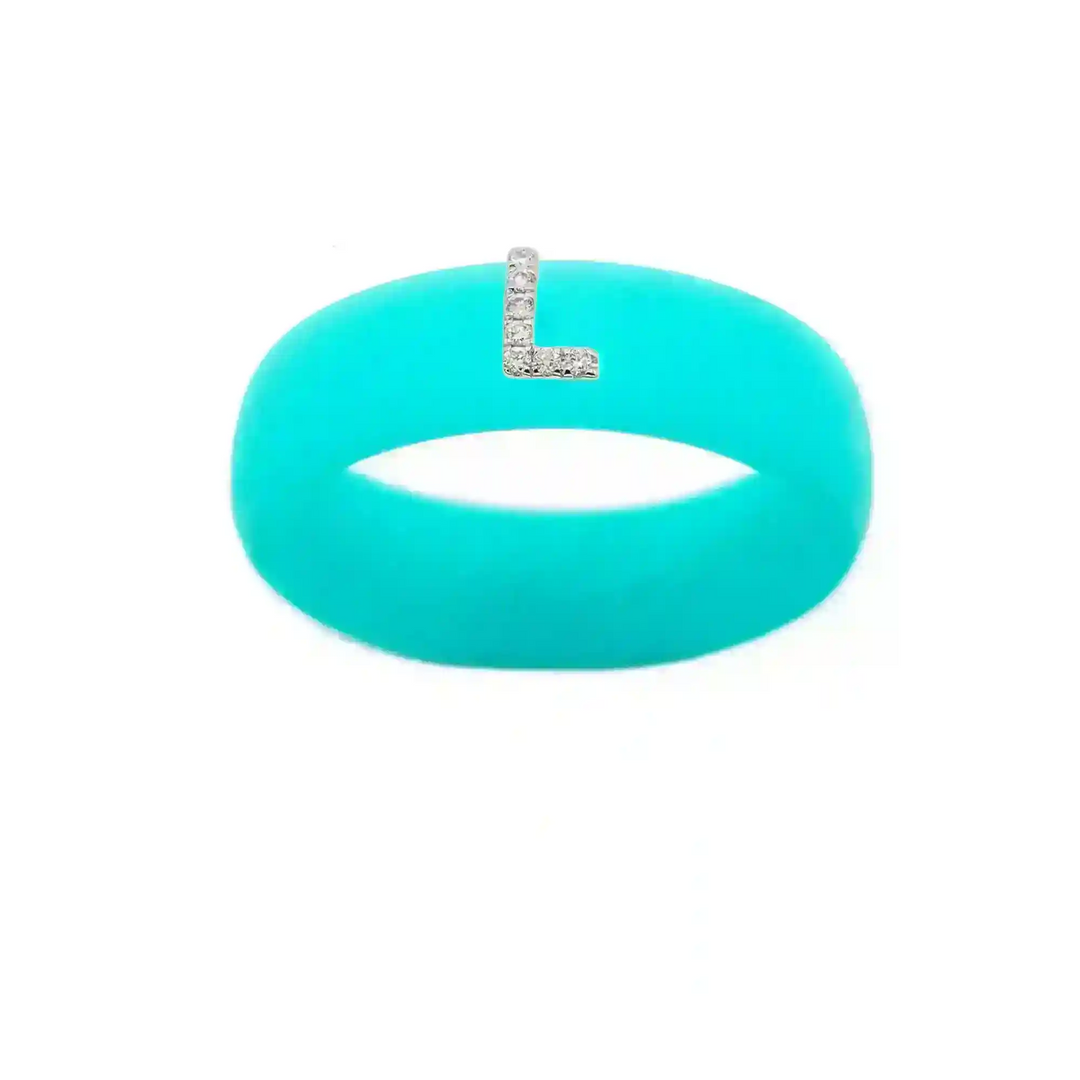 “L” Diamond Initial - Size 5
