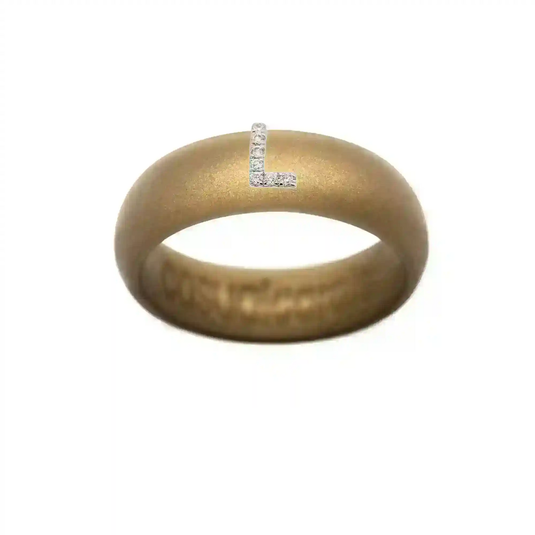 “L” Diamond Initial - Size 5