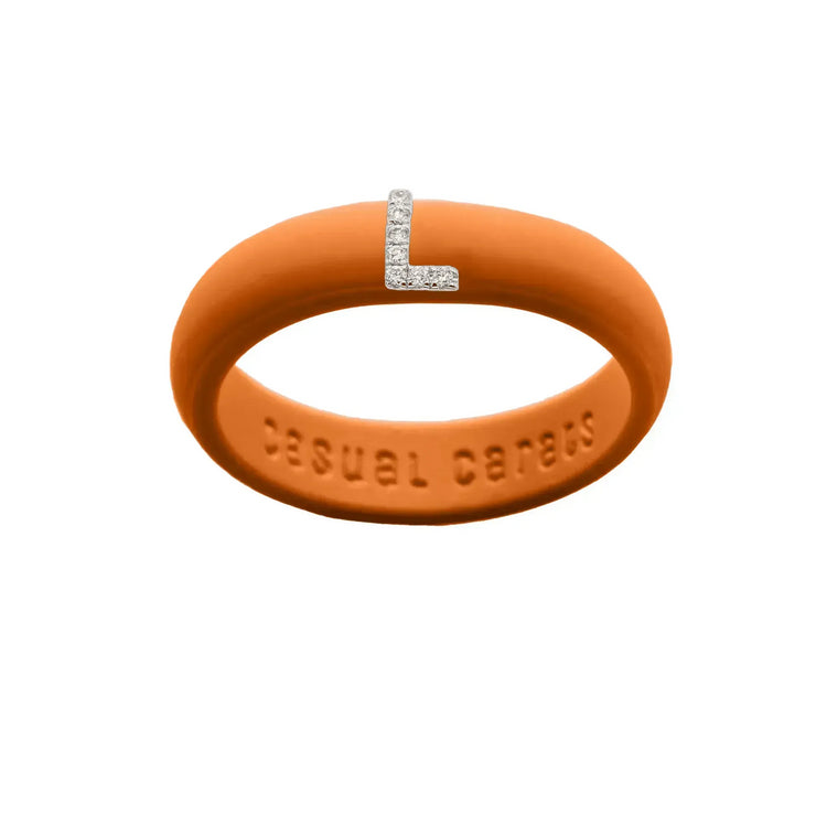 “L” Diamond Initial - Size 6