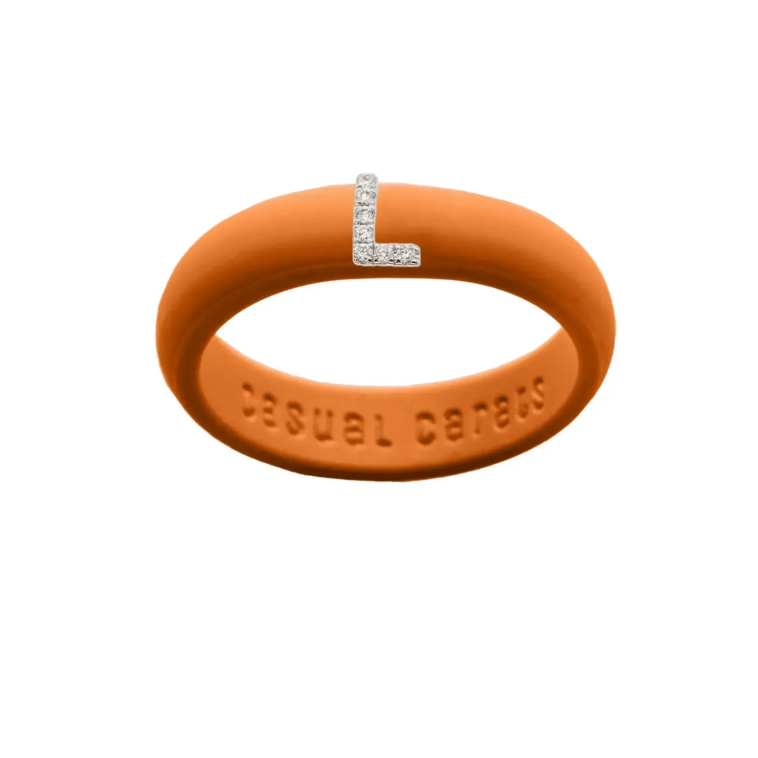“L” Diamond Initial - Size 6