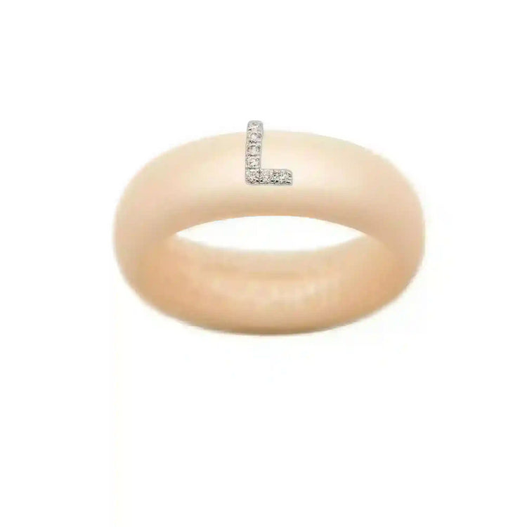 “L” Diamond Initial - Size 5