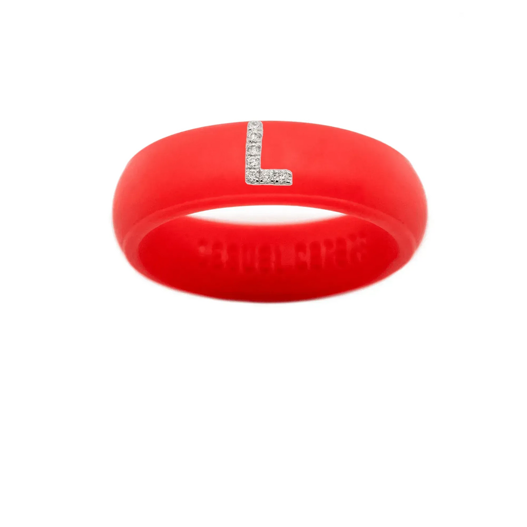 “L” Diamond Initial - Size 6