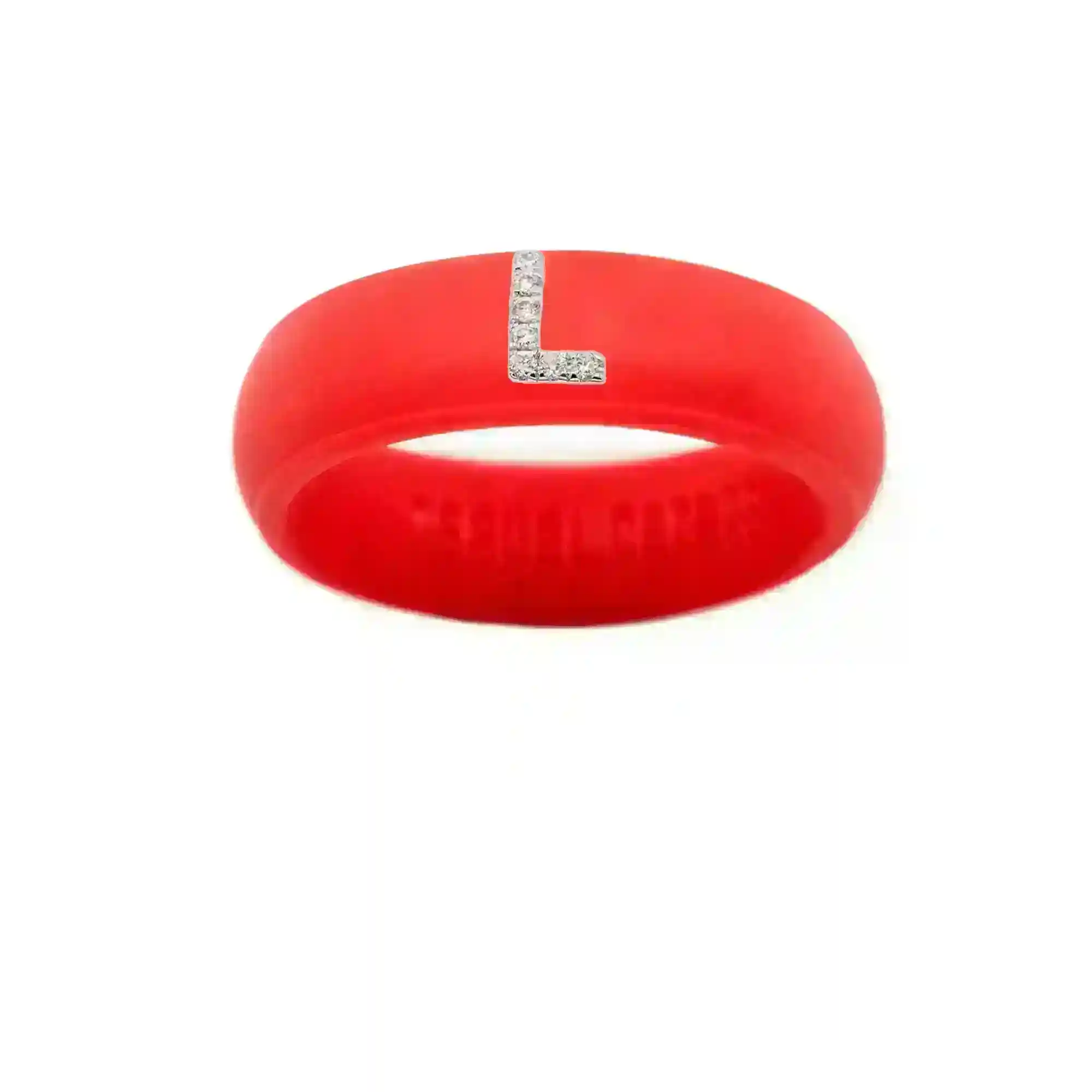“L” Diamond Initial - Size 9