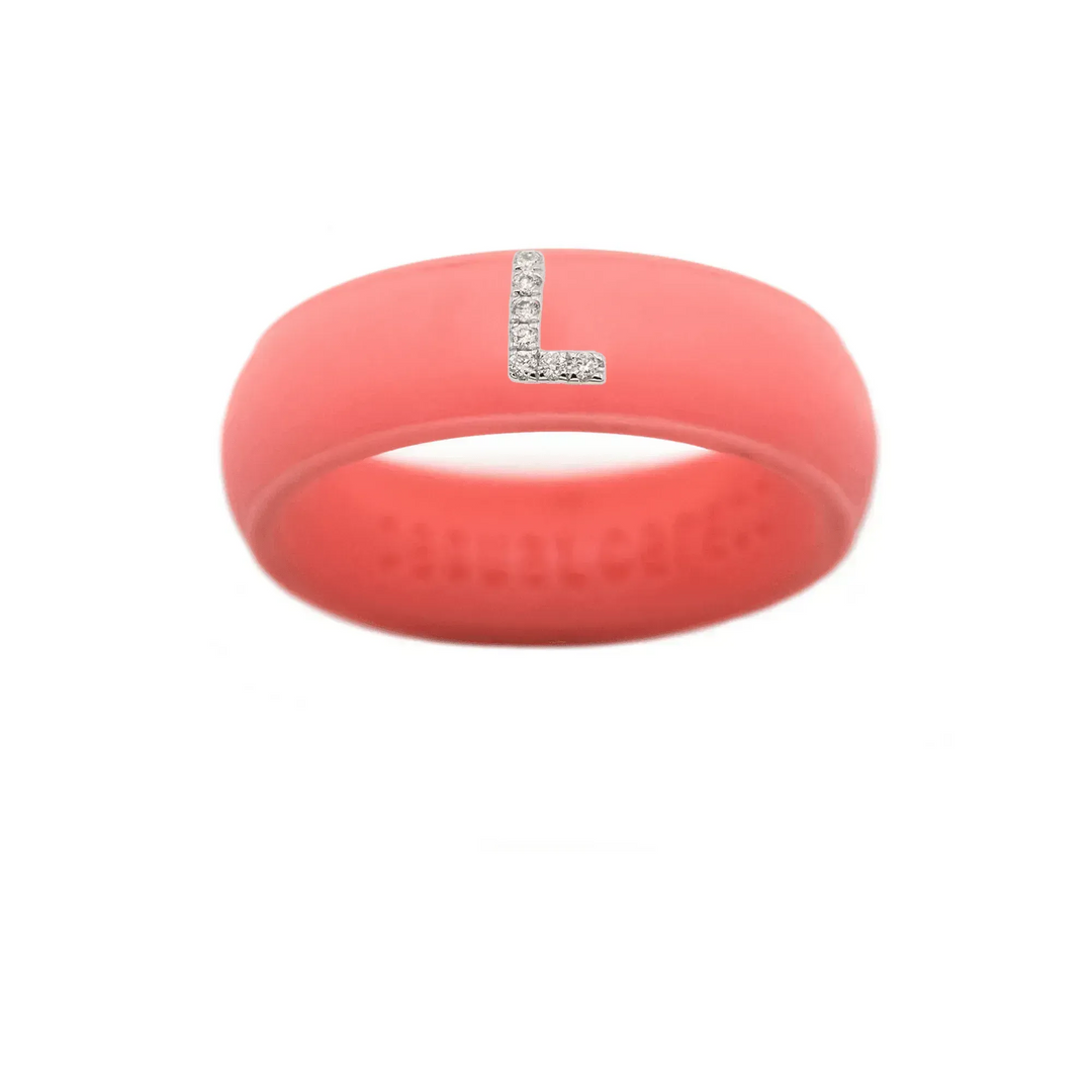 “L” Diamond Initial - Size 6