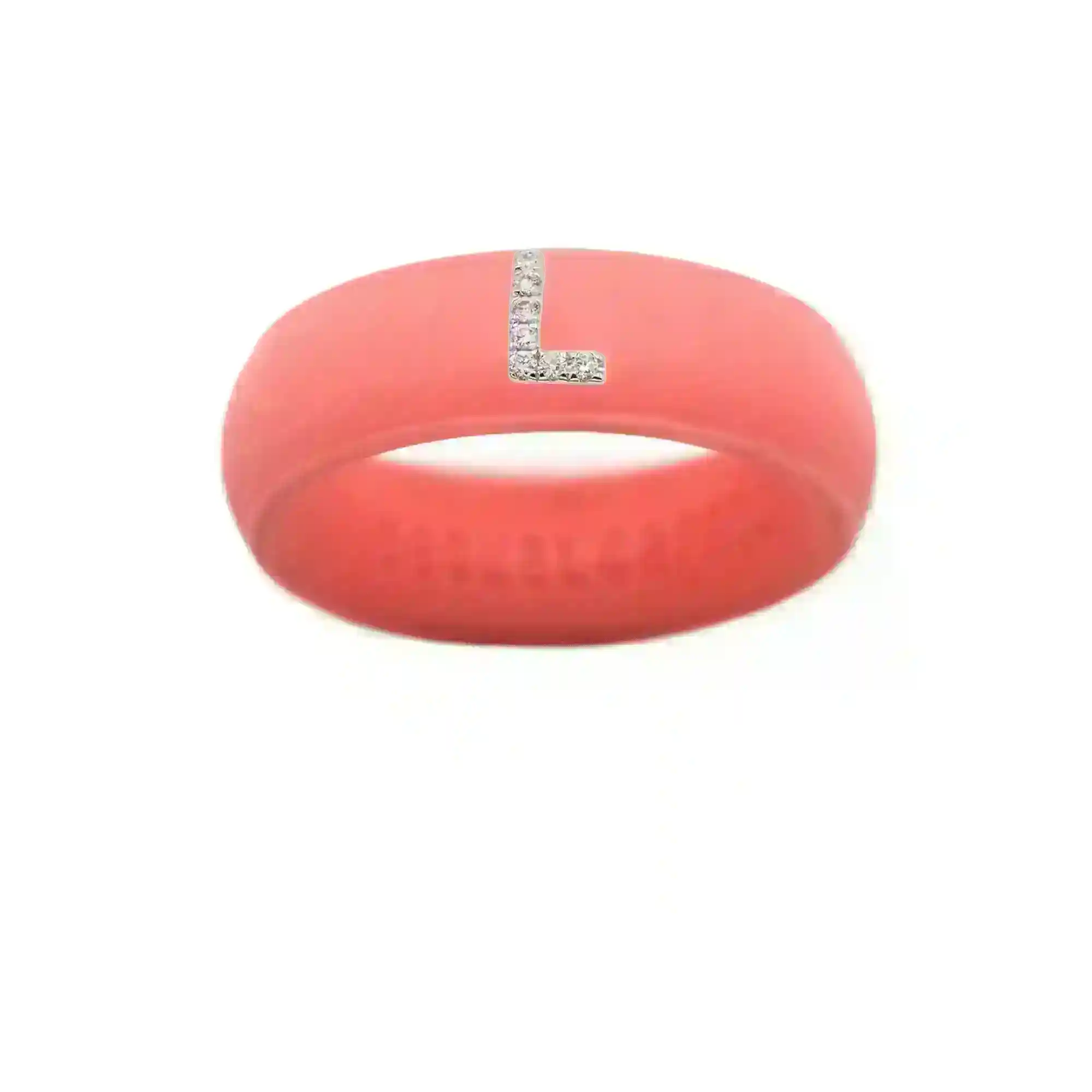 “L” Diamond Initial - Size 9