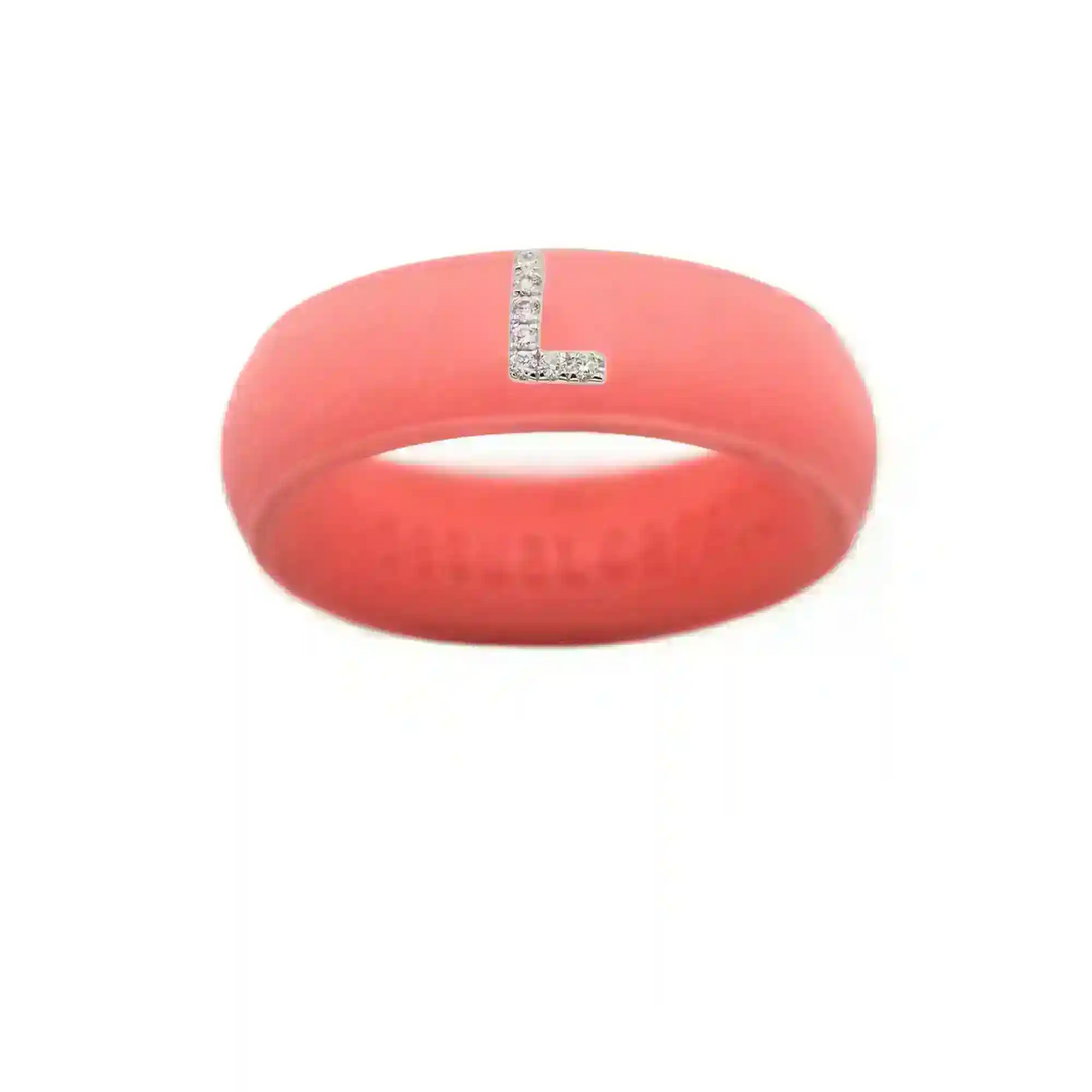 “L” Diamond Initial - Size 5