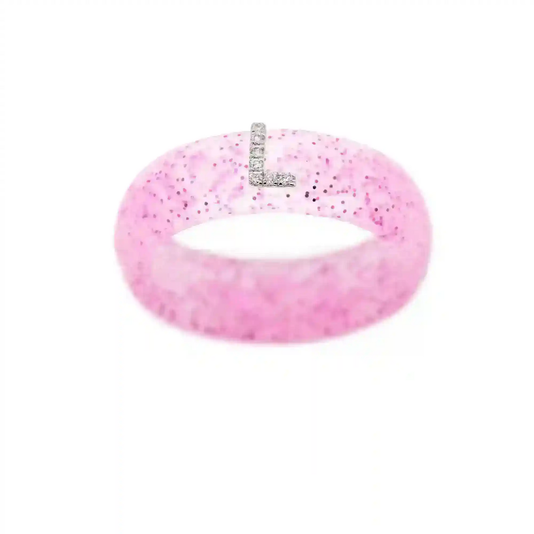“L” Diamond Initial - Size 5