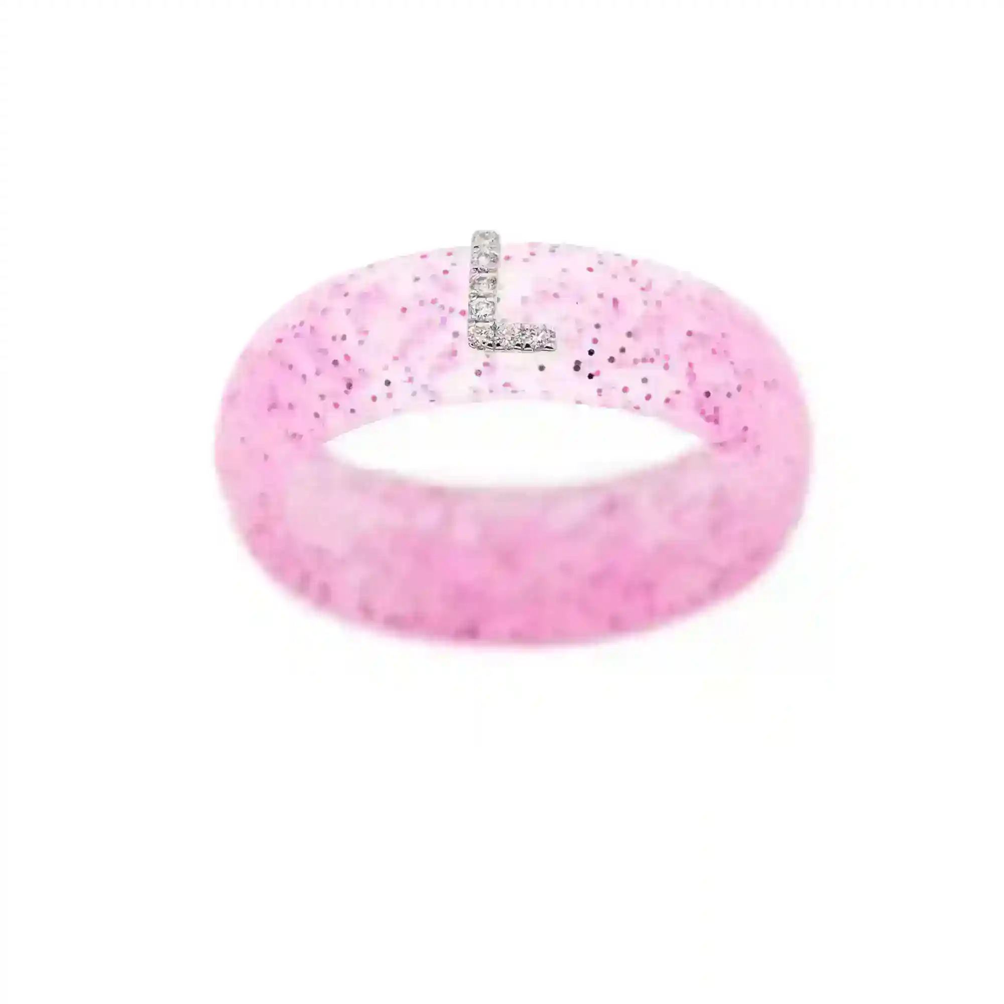 “L” Diamond Initial - Size 7