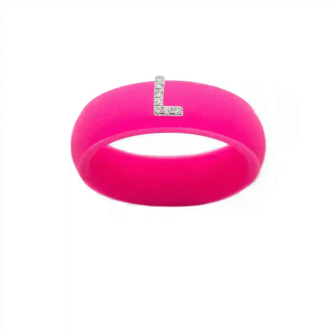 “L” Diamond Initial - Size 5