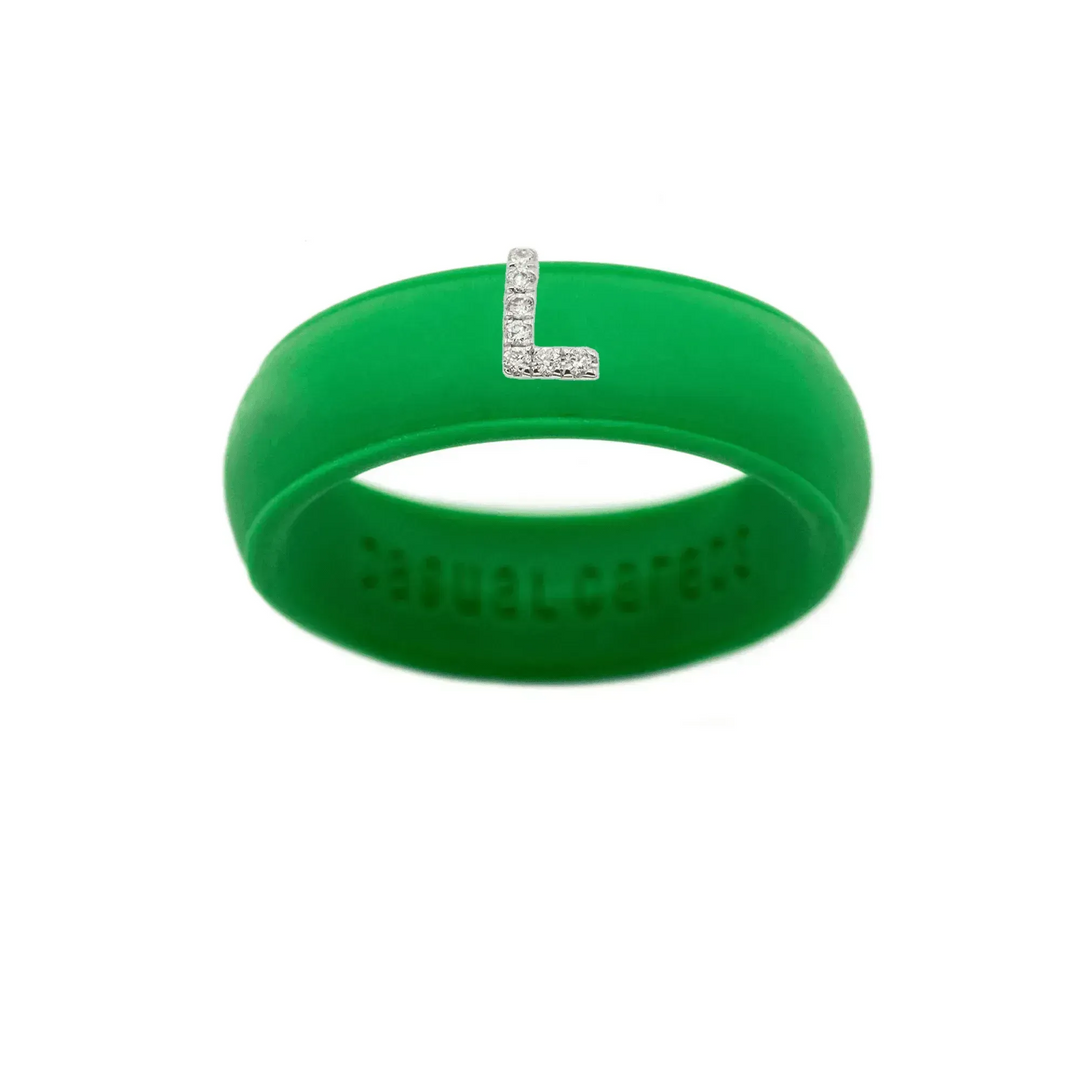 “L” Diamond Initial - Size 6