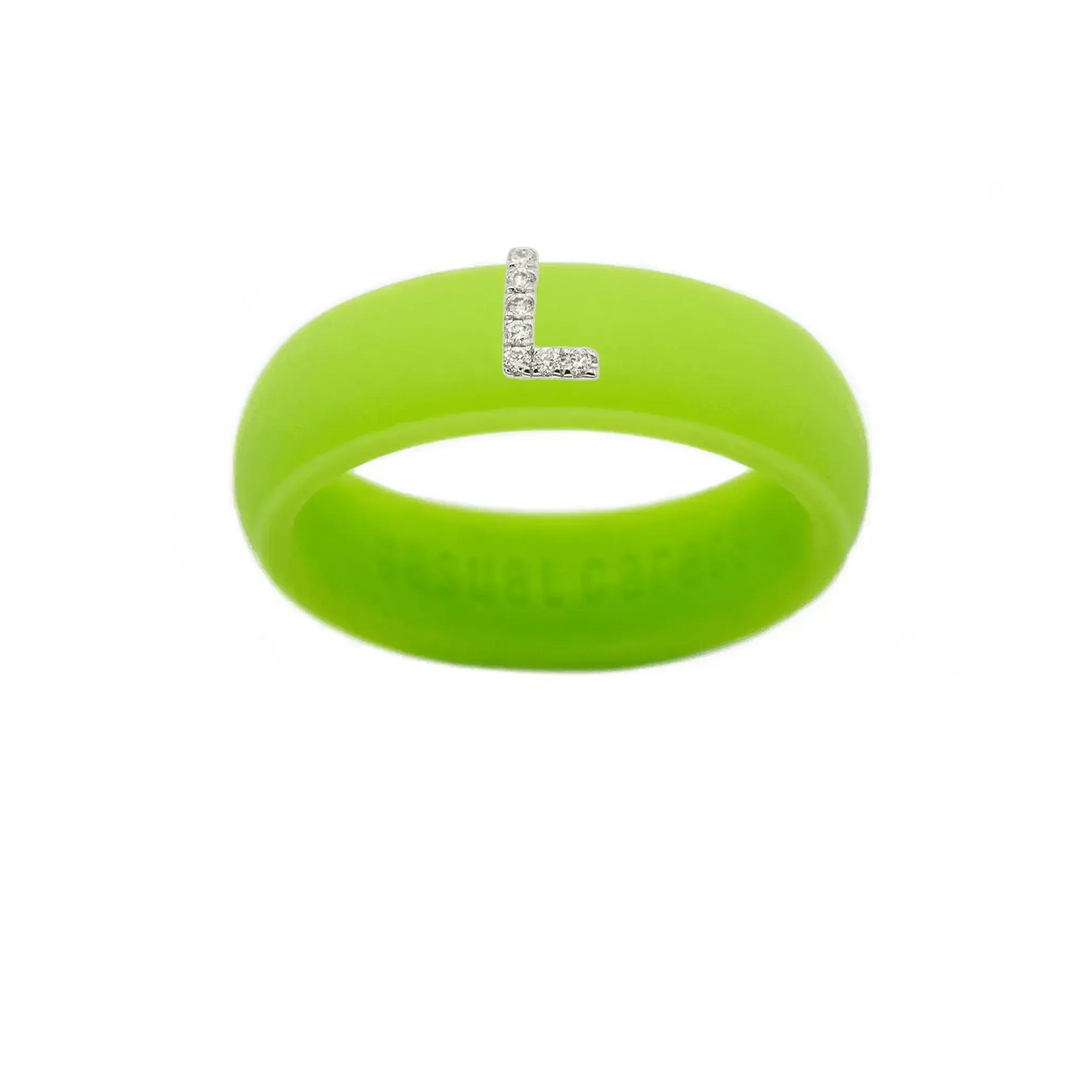 “L” Diamond Initial - Size 6