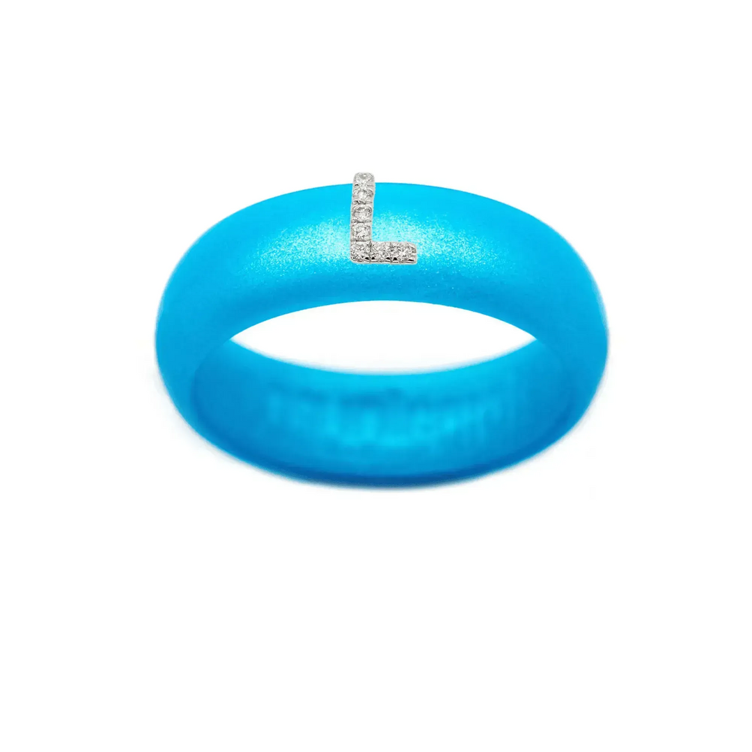 “L” Diamond Initial - Size 6