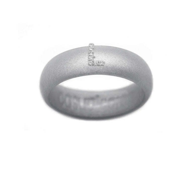 “L” Diamond Initial - Size 6