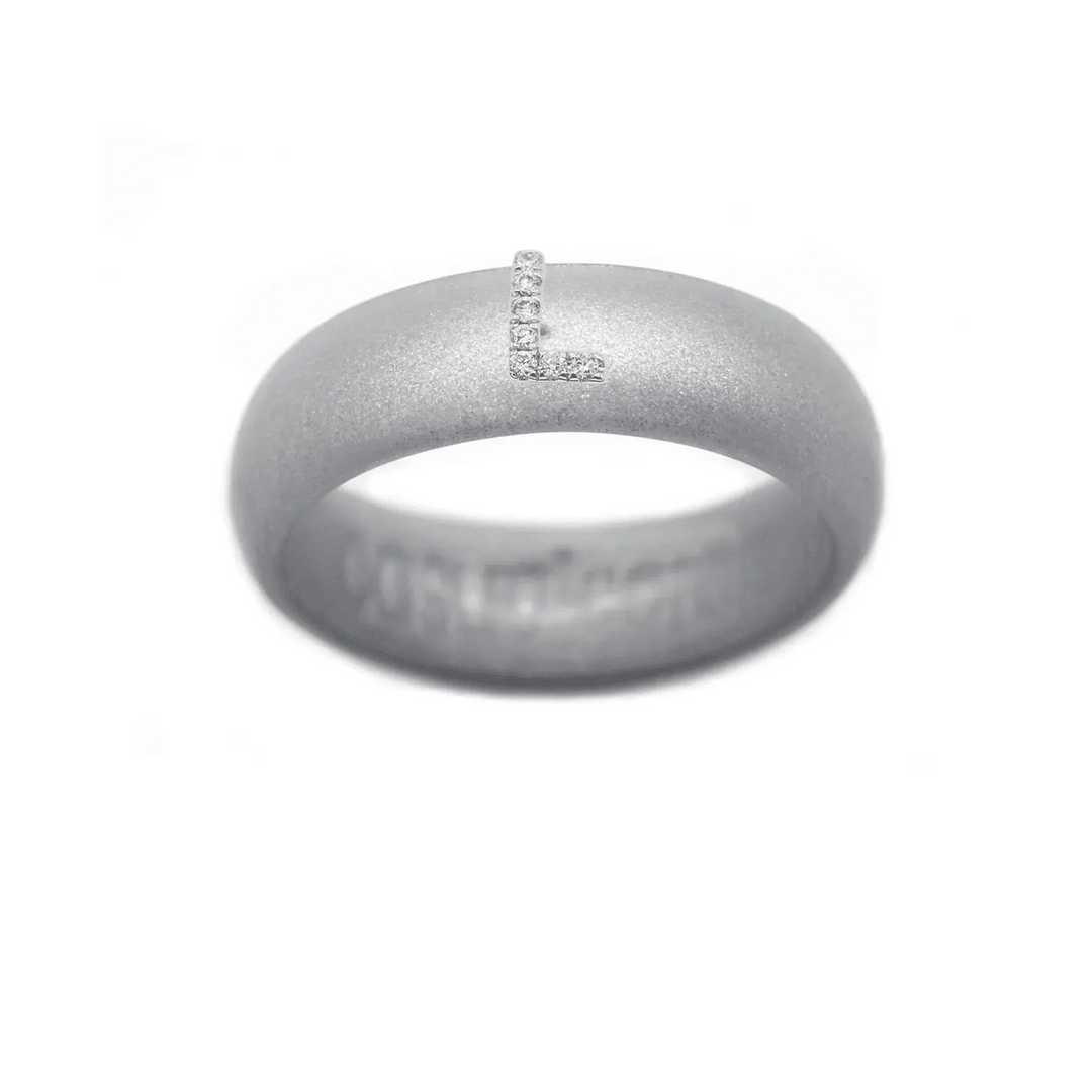 “L” Diamond Initial - Size 6