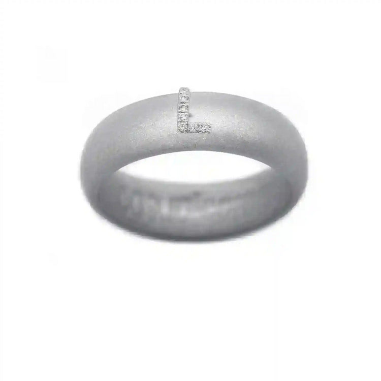“L” Diamond Initial - Size 5