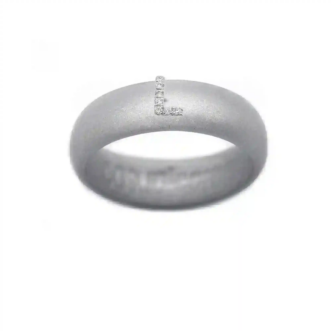 “L” Diamond Initial - Size 5