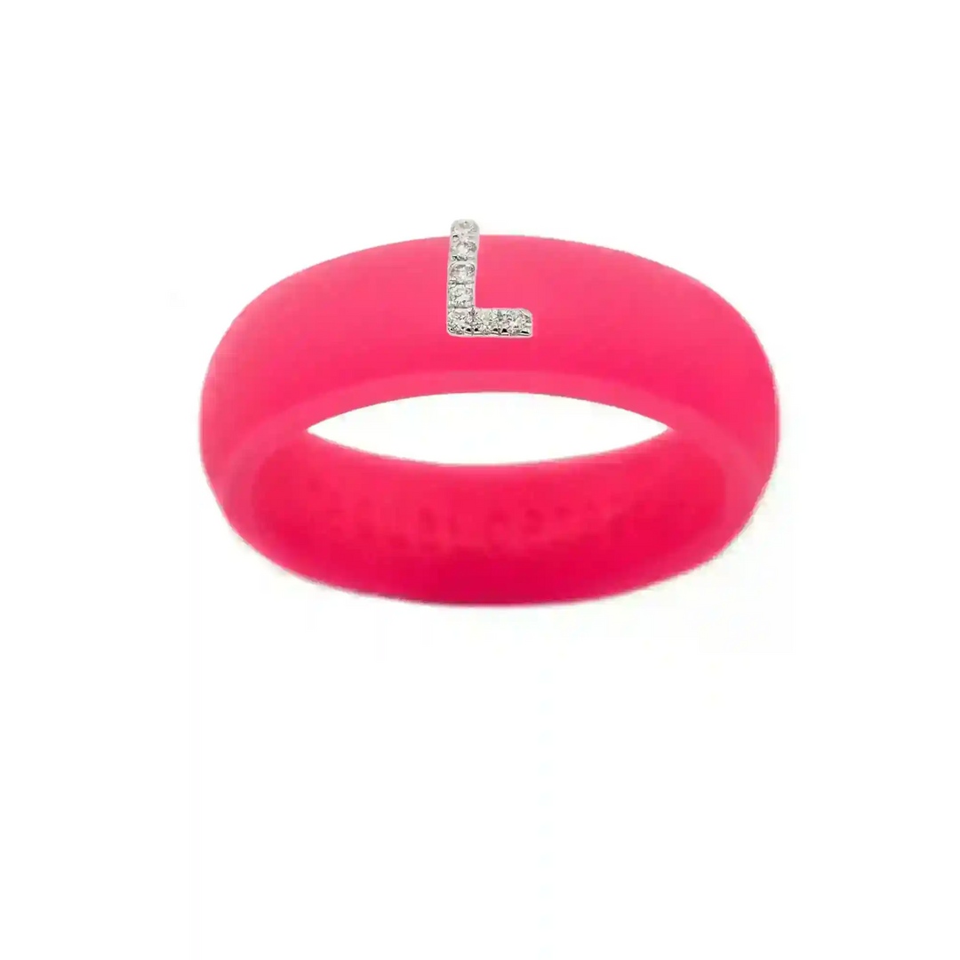 “L” Diamond Initial - Size 5