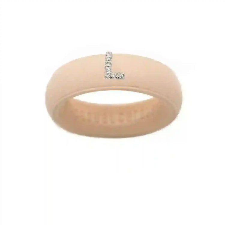 “L” Diamond Initial - Size 5