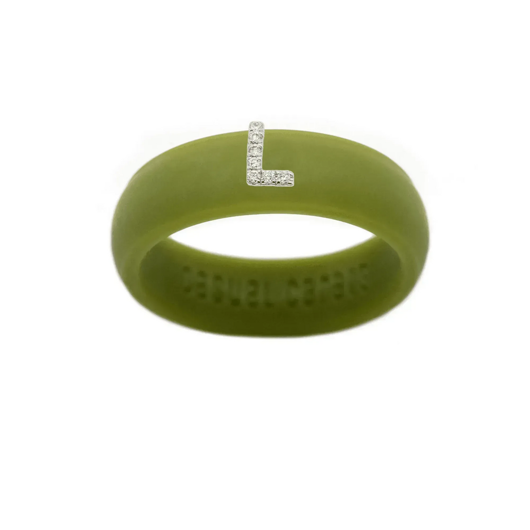 “L” Diamond Initial - Size 6