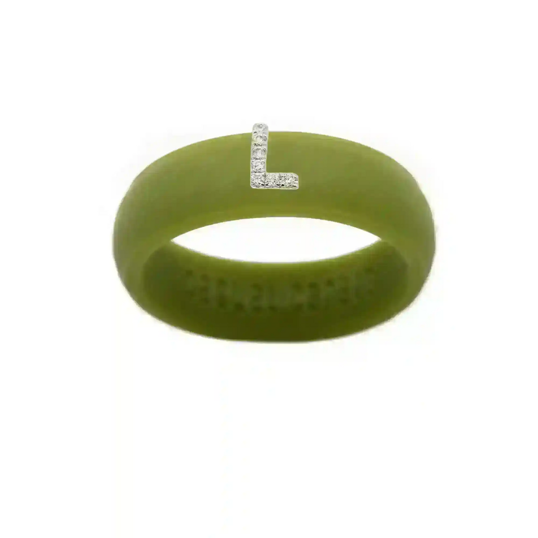 “L” Diamond Initial - Size 5