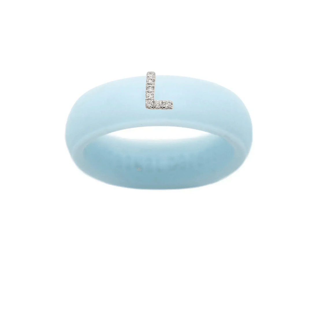 “L” Diamond Initial - Size 6
