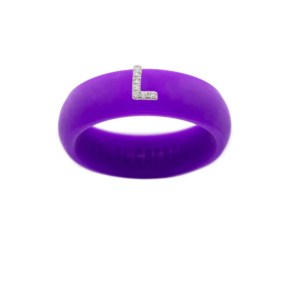 “L” Diamond Initial - Size 6