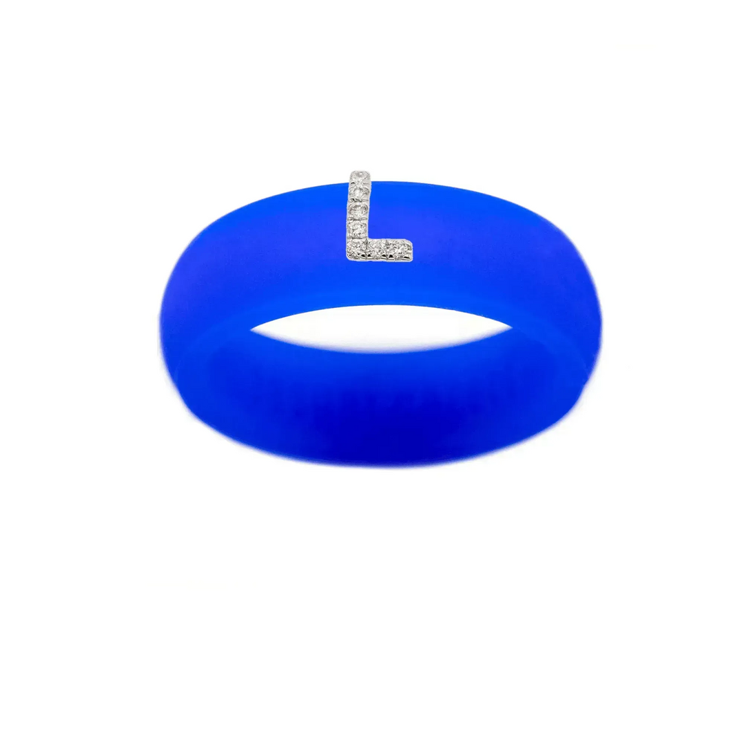 “L” Diamond Initial - Size 6
