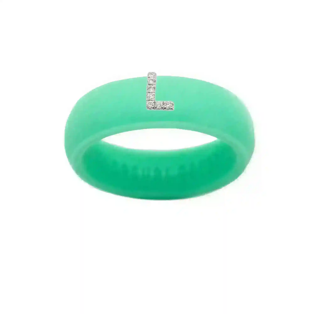 “L” Diamond Initial - Size 5