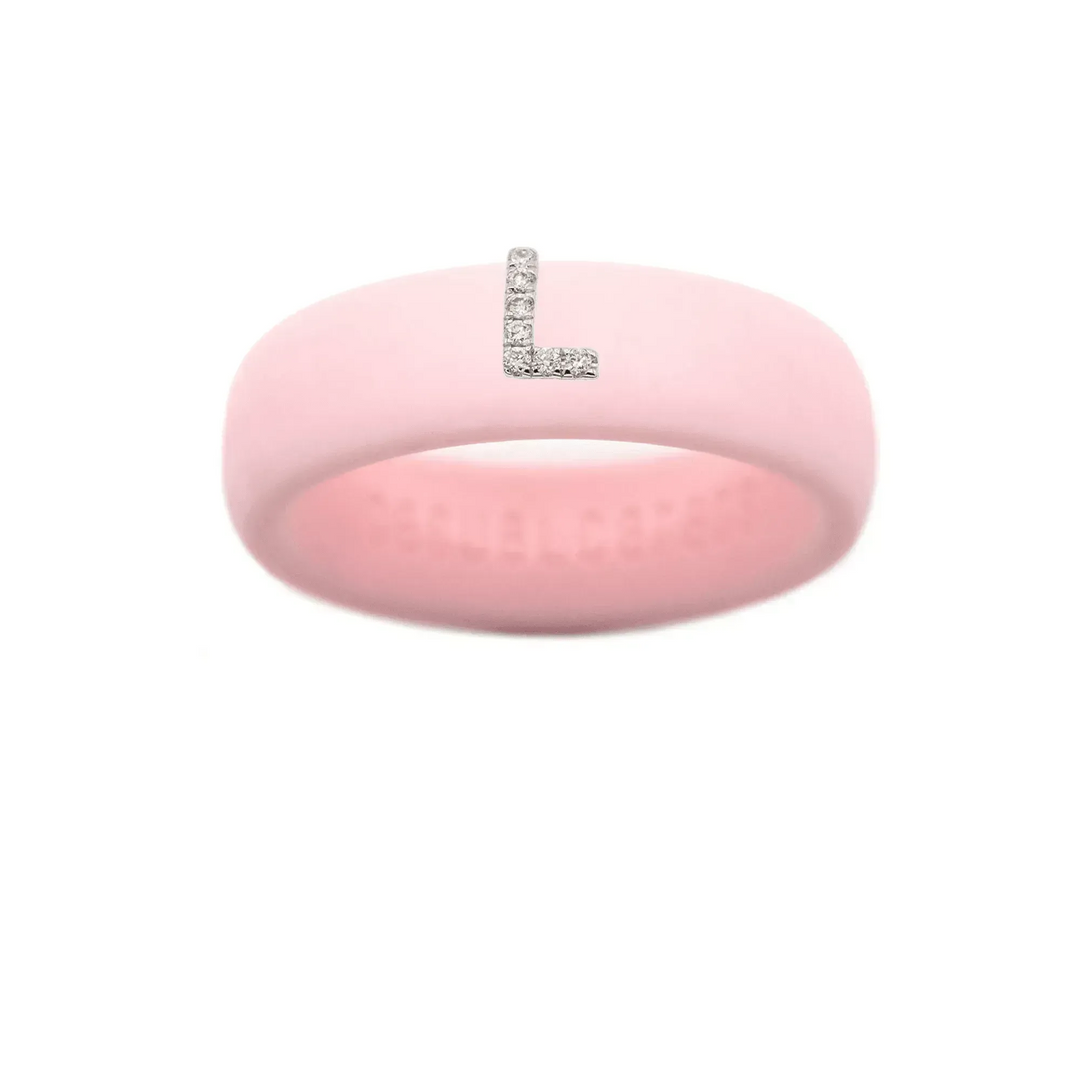 “L” Diamond Initial - Size 6