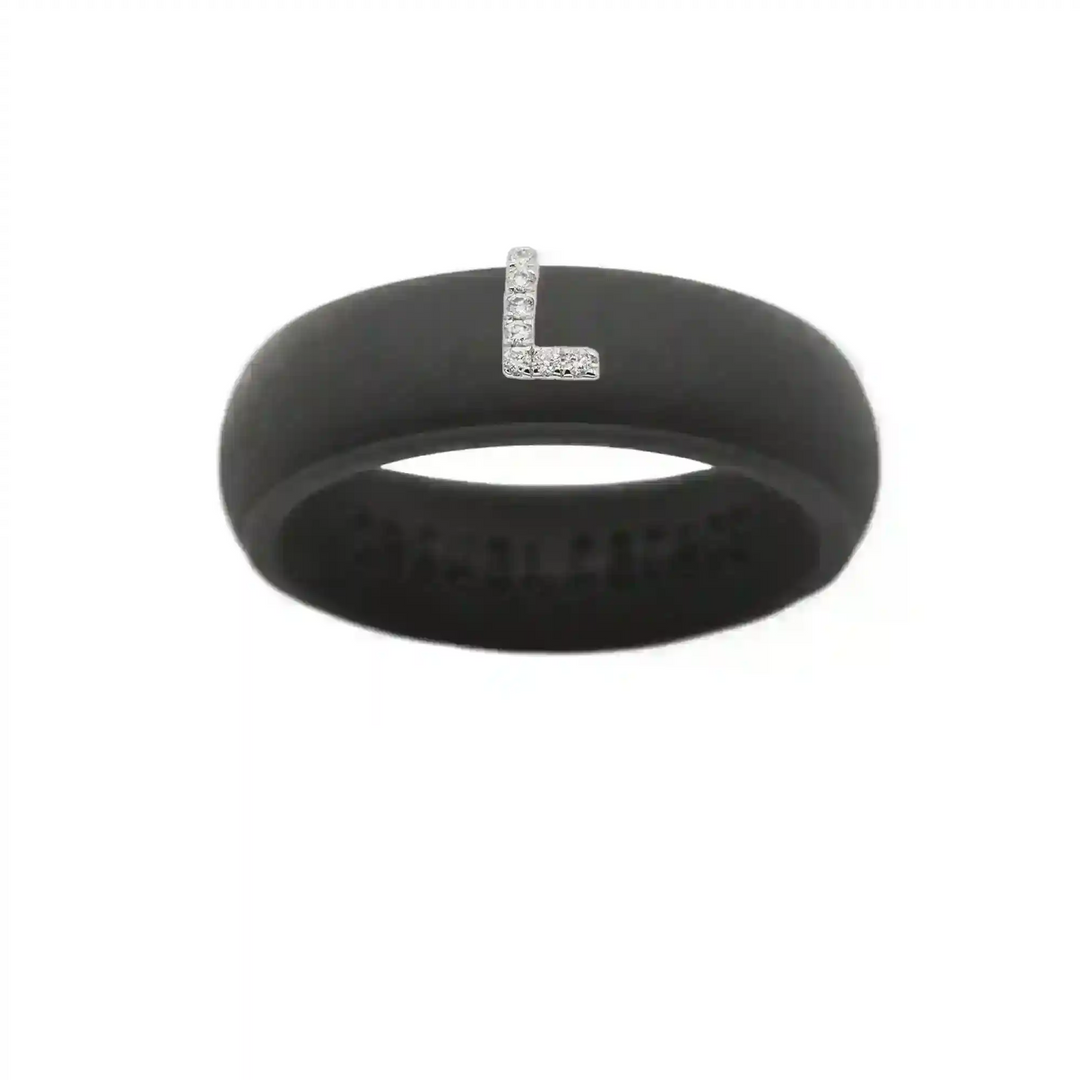 “L” Diamond Initial - Size 5