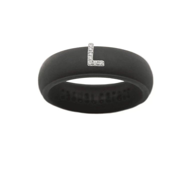 “L” Diamond Initial - Size 6