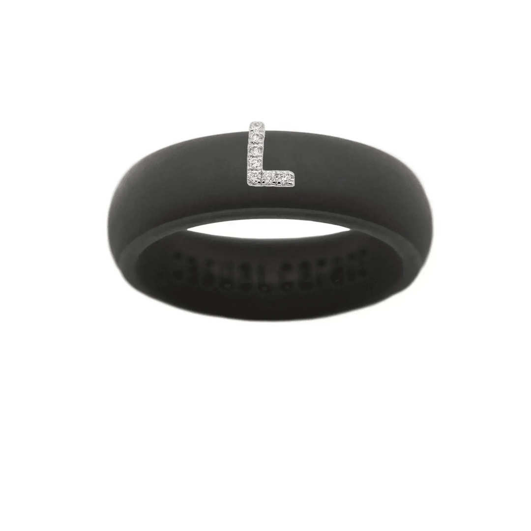 “L” Diamond Initial - Size 6