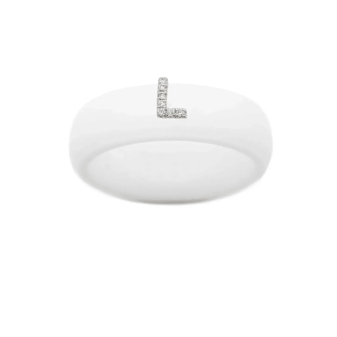 “L” Diamond Initial - Size 6