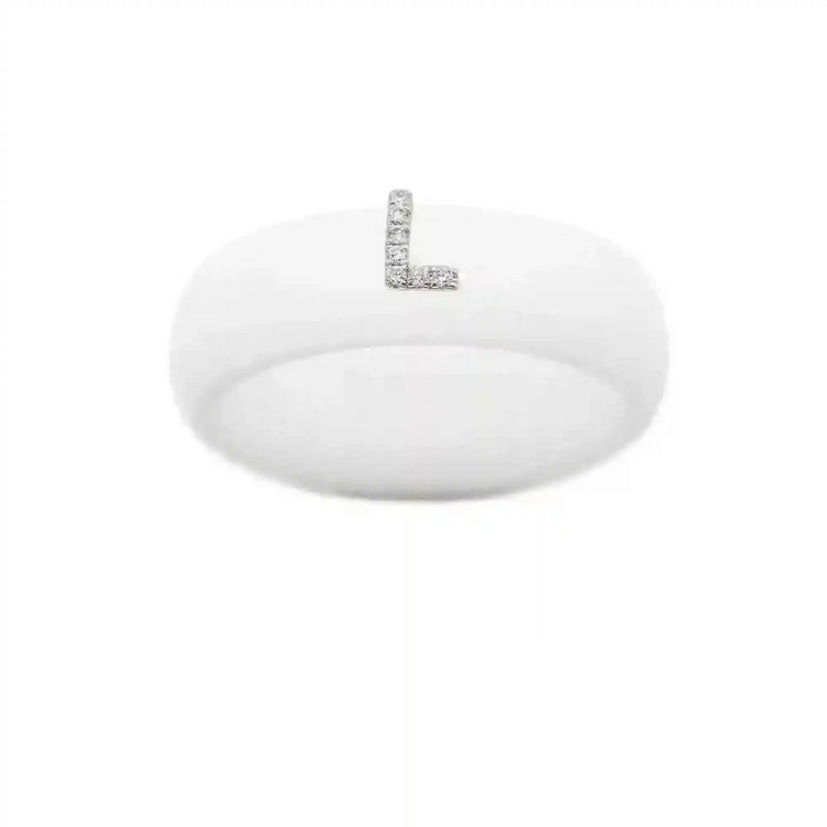 “L” Diamond Initial - Size 5