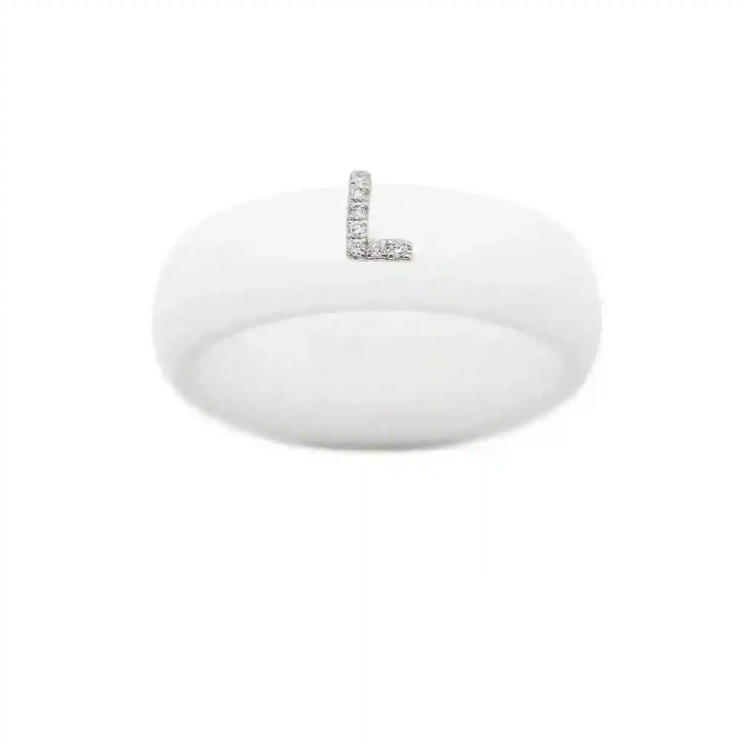 “L” Diamond Initial - Size 5