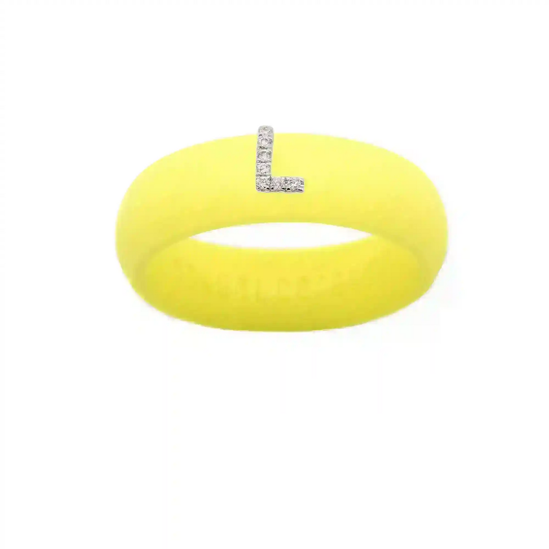 “L” Diamond Initial - Size 5